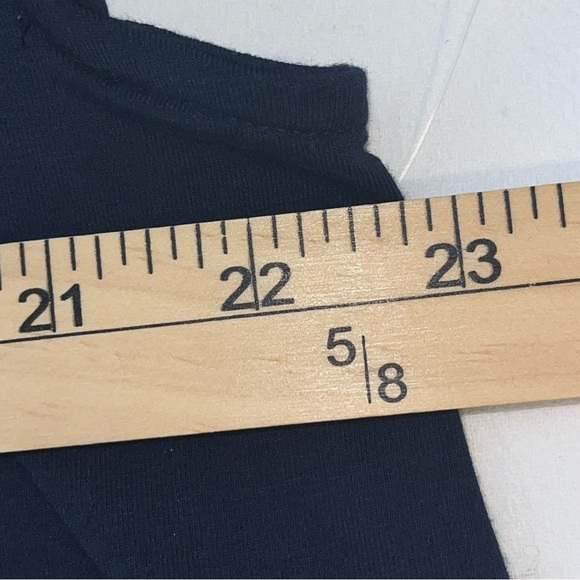 Lauren Conrad Women's Navy Top Ruffled Neck & Sleeves Flared Hem XXL NWOT - Picture 5 of 6